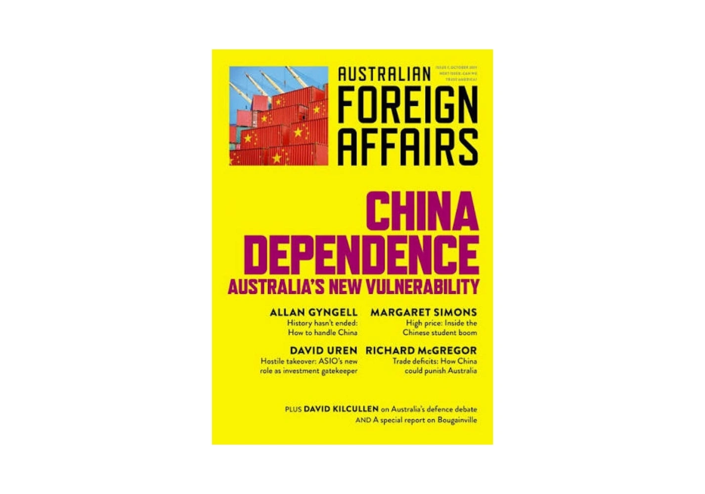 China Dependence: Australia's New Vulnerability; Australian Foreign Affairs 7
