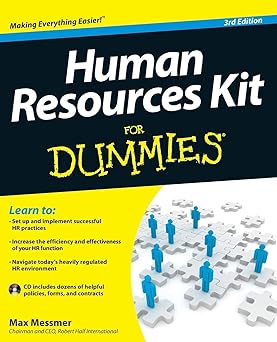 Human resources kit for dummies, 3rd edition