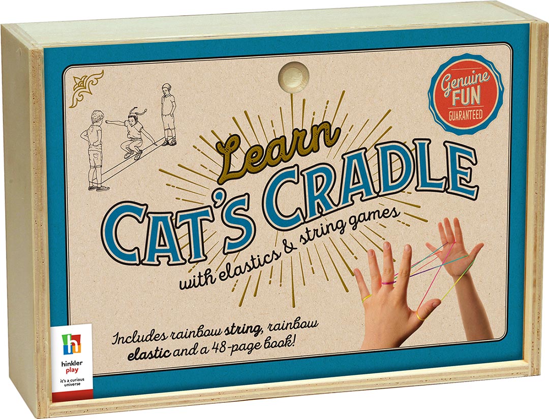 Retro Wooden Box: Cat's Cradle, Elastics & Other String Games, VERY HARD TO FIND