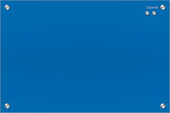 Quartet infinity Magnetic Glass Board Blue 900 x 600mm