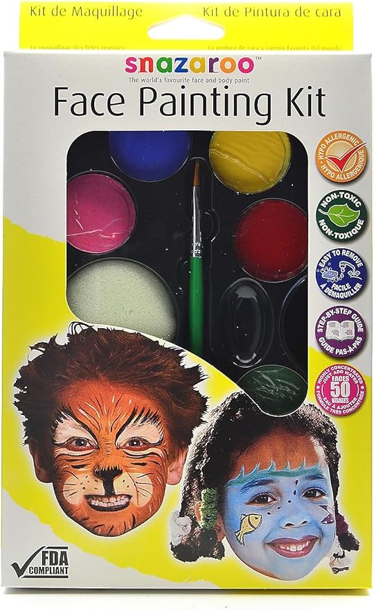 Snazaroo Face Painting Kits, The World's Favourite Face and Body Paint, Non Toxic Colours, Made in UK, Hypo Allergenic and Easy to Remove