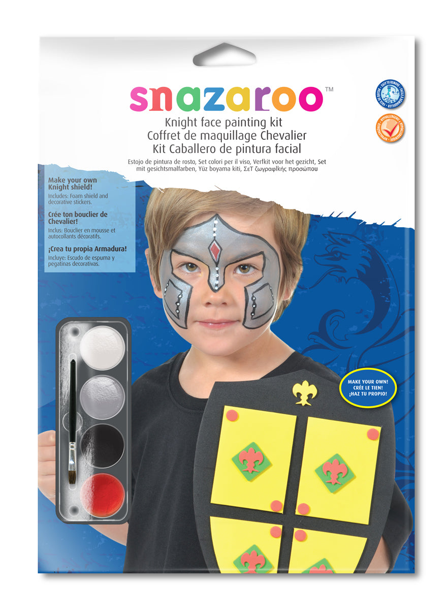 Snazaroo Role Play Kit Knight, World's Favourite Face and Body Paint, Non Toxic Colours, Made in UK, Hypo Allergenic and Easy to Remove