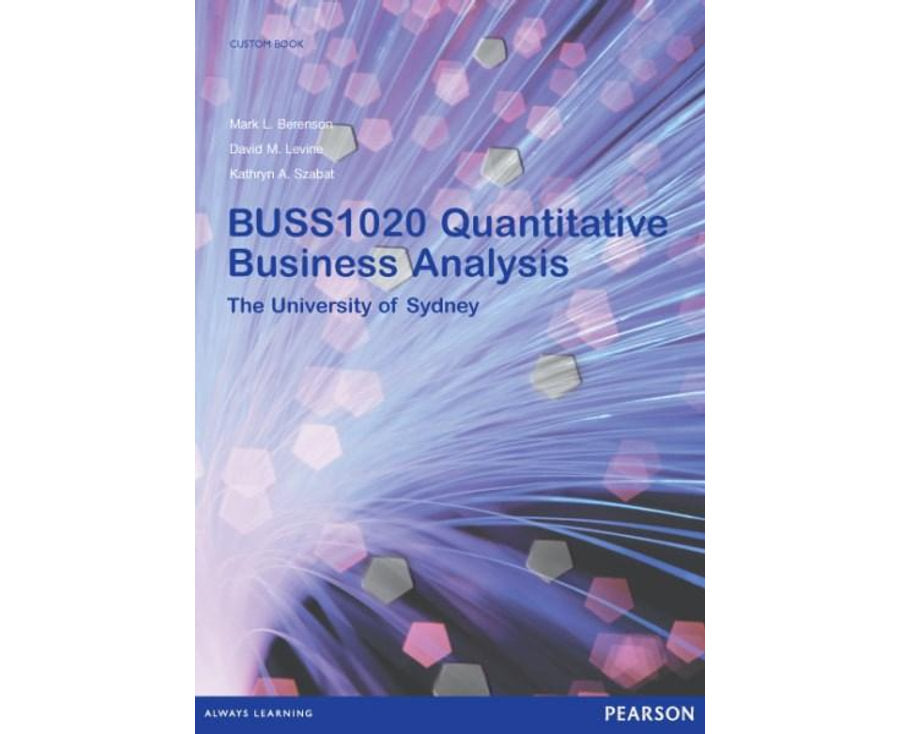 Quantitative Business Analysis Buss1020 (custom Edition)
