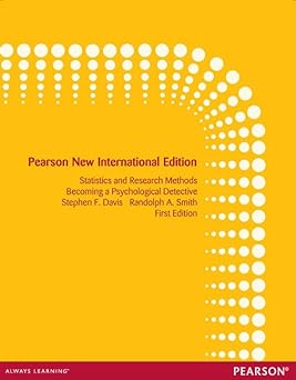 Introduction to Statistics and Research Methods:  Becoming a Psychological Detective