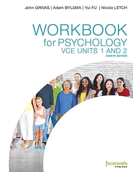 Workbook for Psychology VCE Units 1 and 2 8e