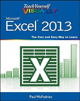 Teach yourself visually excel 2013