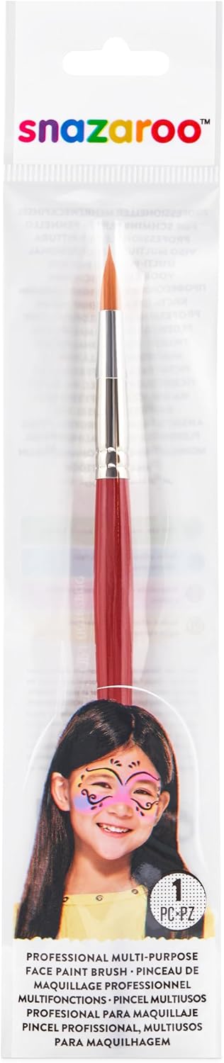 Snazaroo 1192010 Professional Face Painting Brush, Multi-Purpose - Red