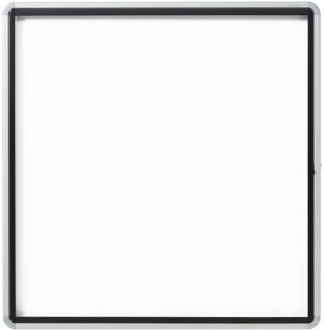 Quartet Enclosed Whiteboard/Dry Erase Board, Magnetic, 38" x 39", 12 Sheets, Outdoor, 1 Swing Door, Aluminum Frame (EEHM3938)