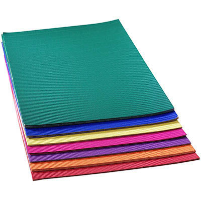 JASART CORRUGATED BOARD 500 X 700MM COLOURED BOTH SIDES PACK 15, Great Art & Craft Product, Non Toxic, Safe For Children