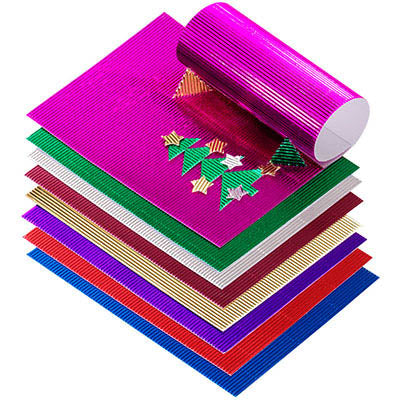 JASART CORRUGATED BOARD 500 X 700MM METALLIC ASSORTED PACK 8