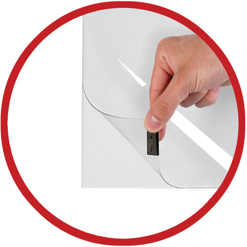 Justick by Smead, Frameless Mini Electro Dry-Erase Board with clear overlay, with Electro Surface Technology, White 400 mm X 600 mm