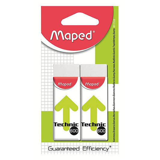MAPED 8116068 TECHNIC 600 ERASER PACK 2