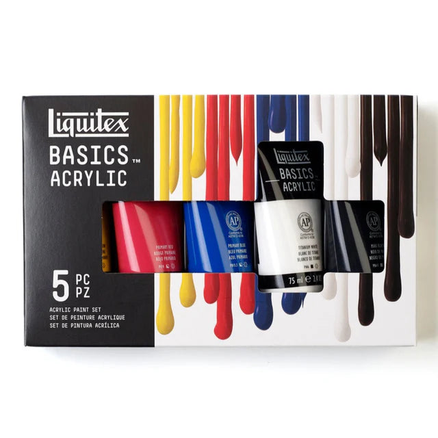 Liquitex Basics Acrylic Primary Paint Set 5