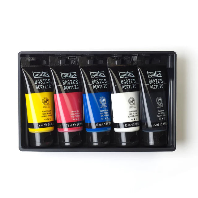 Liquitex Basics Acrylic Primary Paint Set 5