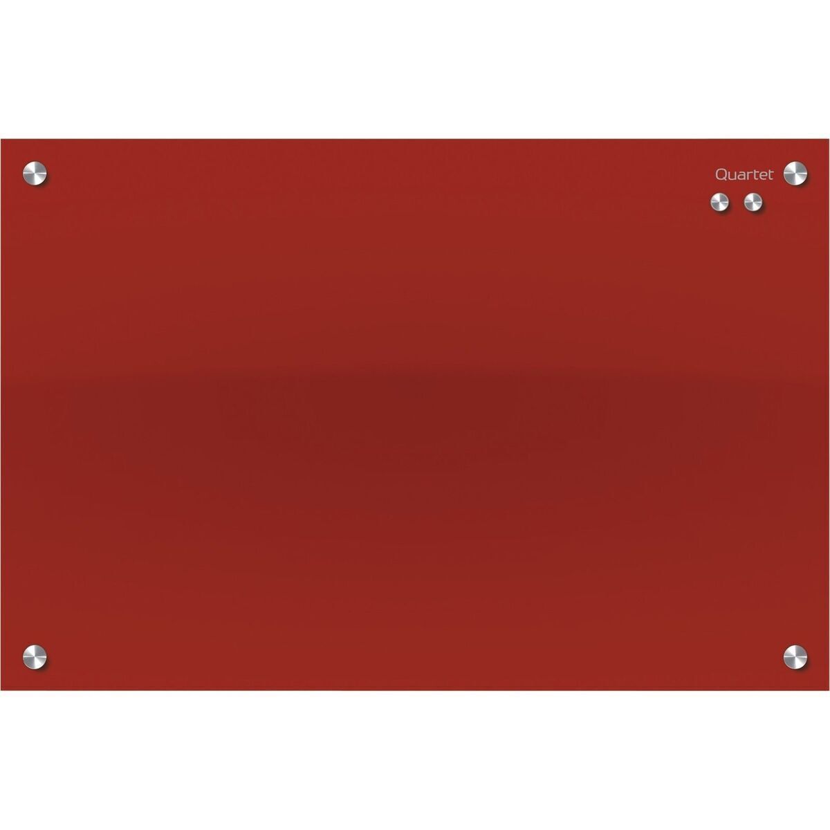 Quartet Infinity Frameless Magnetic Glass Board 900 X 600 mm Red