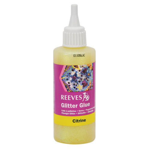 REEVES GLITTER GLUE 100 МЛ - CITRINE. SPARKLE YOUR WORK.