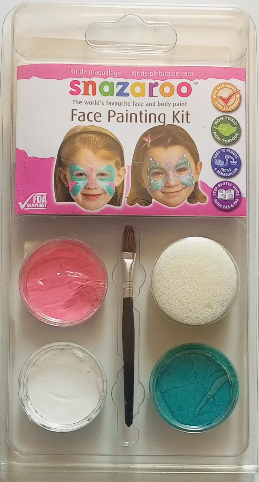 Snazaroo Face Painting Kit, The World's Favourite Face and Body Paint, Non Toxic Colours, Made in UK, Hypo Allergenic and Easy to Remove