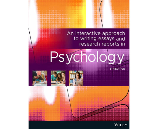 An Interactive Approach Writing Essays Research Reports in Psychology