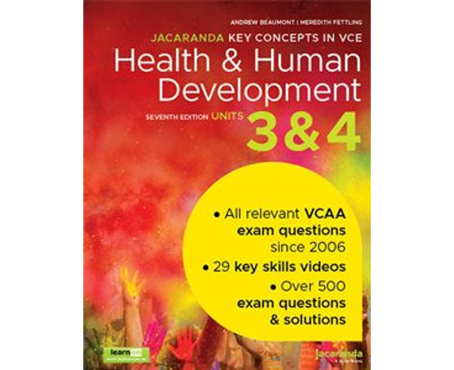 Jacaranda Key Concepts In Vce Health And Human Development Vce Units 3 And 4 7e Learnon And Print (paperback)